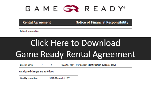 Game Ready Rental Agreement form